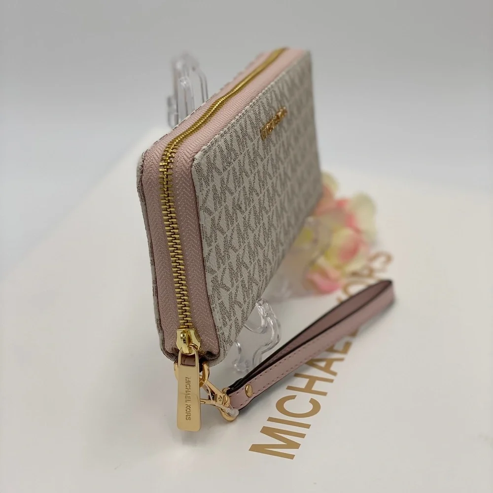 MICHAEL KORS LG CONTINENTAL WALLETS POWDER BLUSH